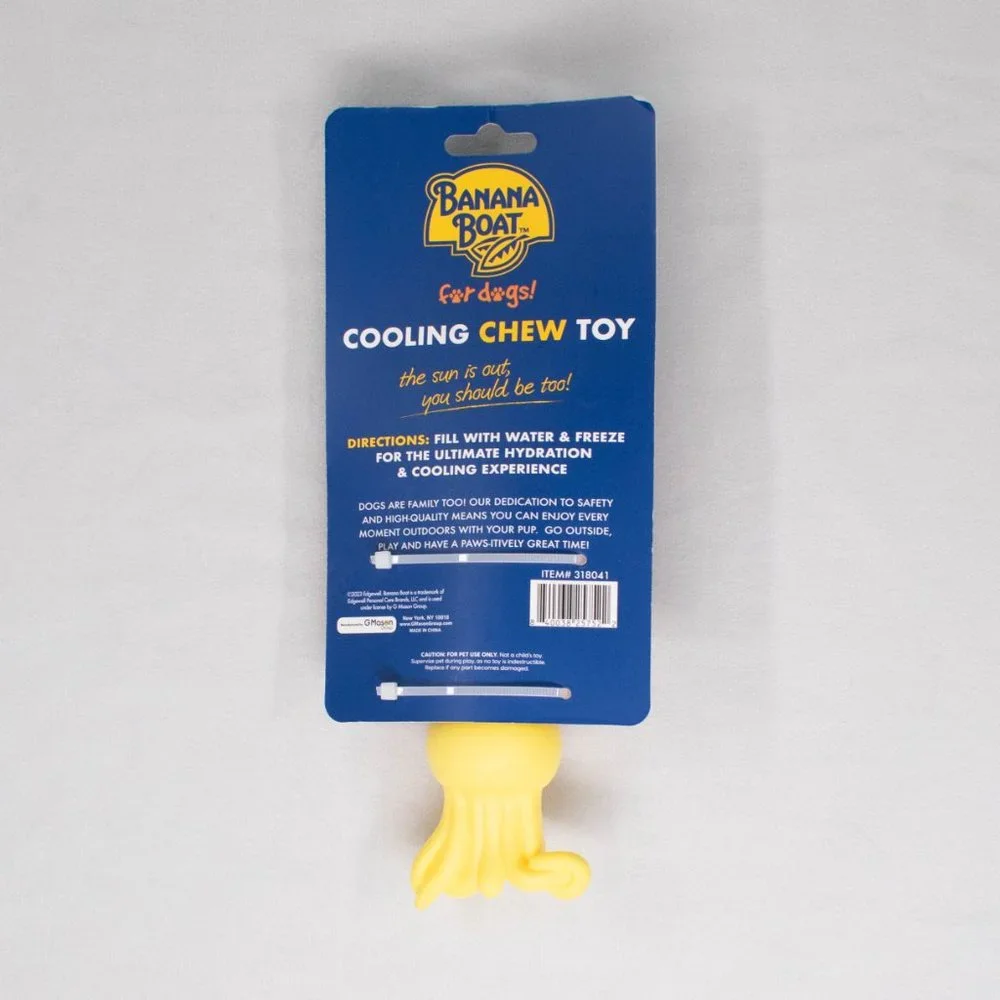 Banana Boat For Dogs Hydration & Cooling Chew Toy - Fill With Water & Freeze New